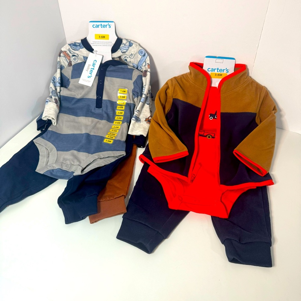 3-6 months baby boys NWT bundle, 7 pieces Carters 3-6M boys